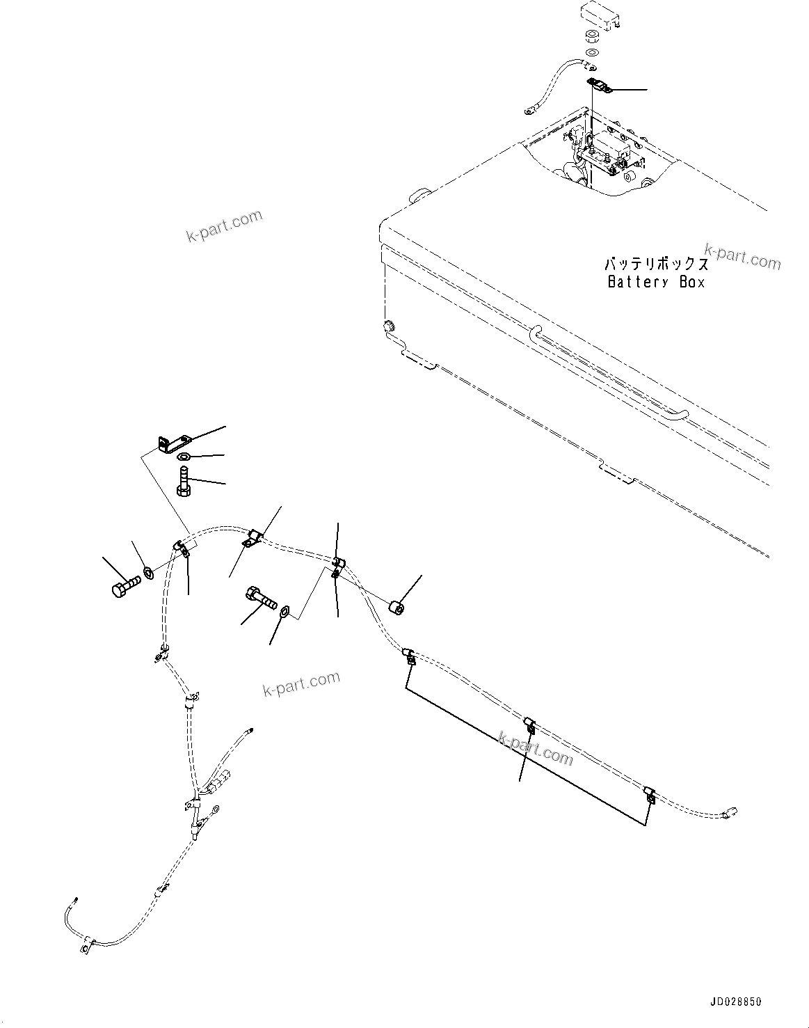 Komatsu parts book diagram for HD785-7 S/N 37001-UP: PRE LUBRICATION, WIRING HARNESS MOUNTING (3/3)(#30001-)