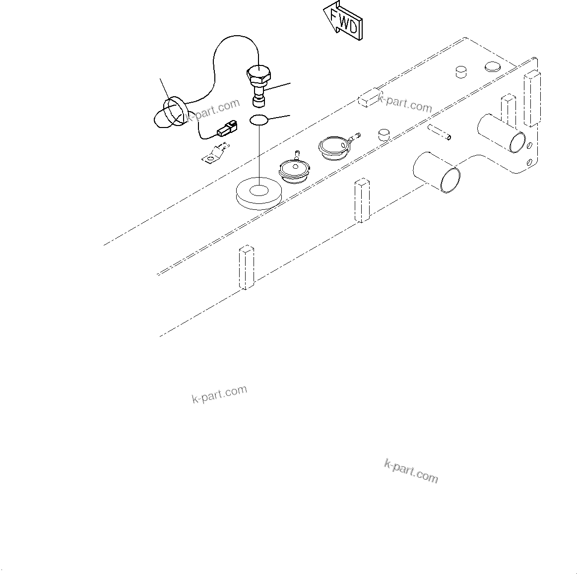 Komatsu parts book diagram for HD785-7 S/N 37001-UP: COOLING SYSTEM, COOLANT LEVEL SENSOR(#30001-)
