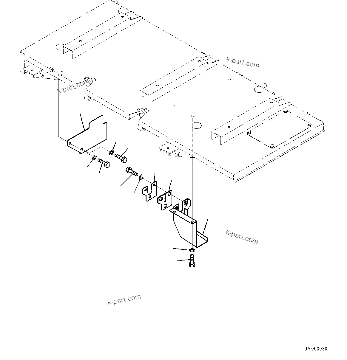 Komatsu parts book diagram for HD785-7 S/N 37001-UP: BATTERY BOX AND REAR HOOD, COVER(#30001-)