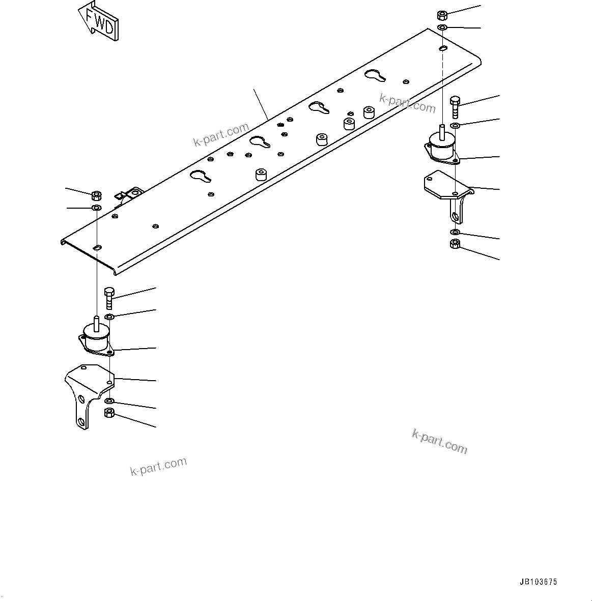 Komatsu parts book diagram for HD785-7 S/N 37001-UP: REAR COMBINATION LAMP AND BACKUP ALARM, BRACKET(#30001-)