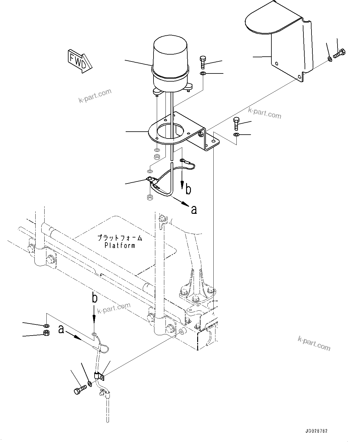 Komatsu parts book diagram for HD785-7 S/N 37001-UP: BEACON LAMP, (#30001-34391)