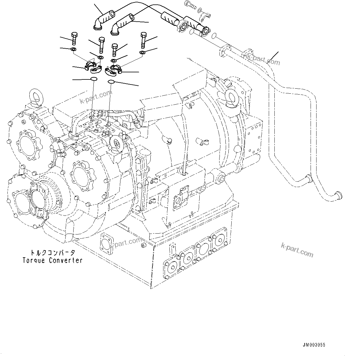 Komatsu parts book diagram for HD785-7 S/N 37001-UP: TORQUE CONVERTER AND TRANSMISSION, FILTER(#30001-)