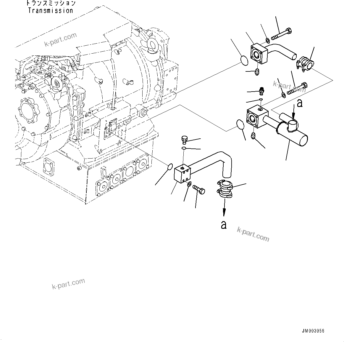 Komatsu parts book diagram for HD785-7 S/N 37001-UP: TORQUE CONVERTER AND TRANSMISSION, OIL PAN (2/2)(#30001-)