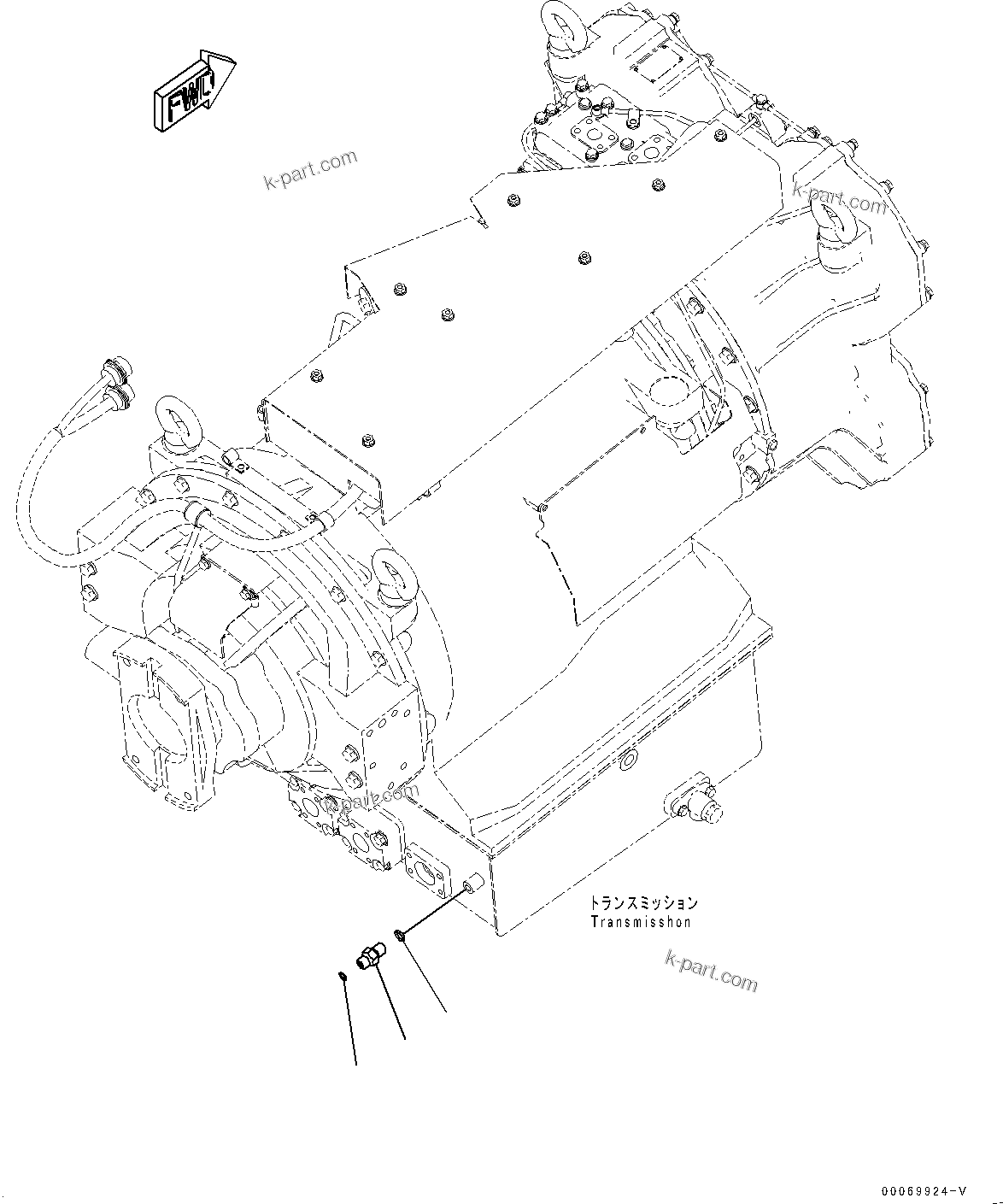 Komatsu parts book diagram for HD785-7 S/N 37001-UP: TORQUE CONVERTER AND TRANSMISSION, BRAKE CONTROL VALVE TO FILTER(#30001-)