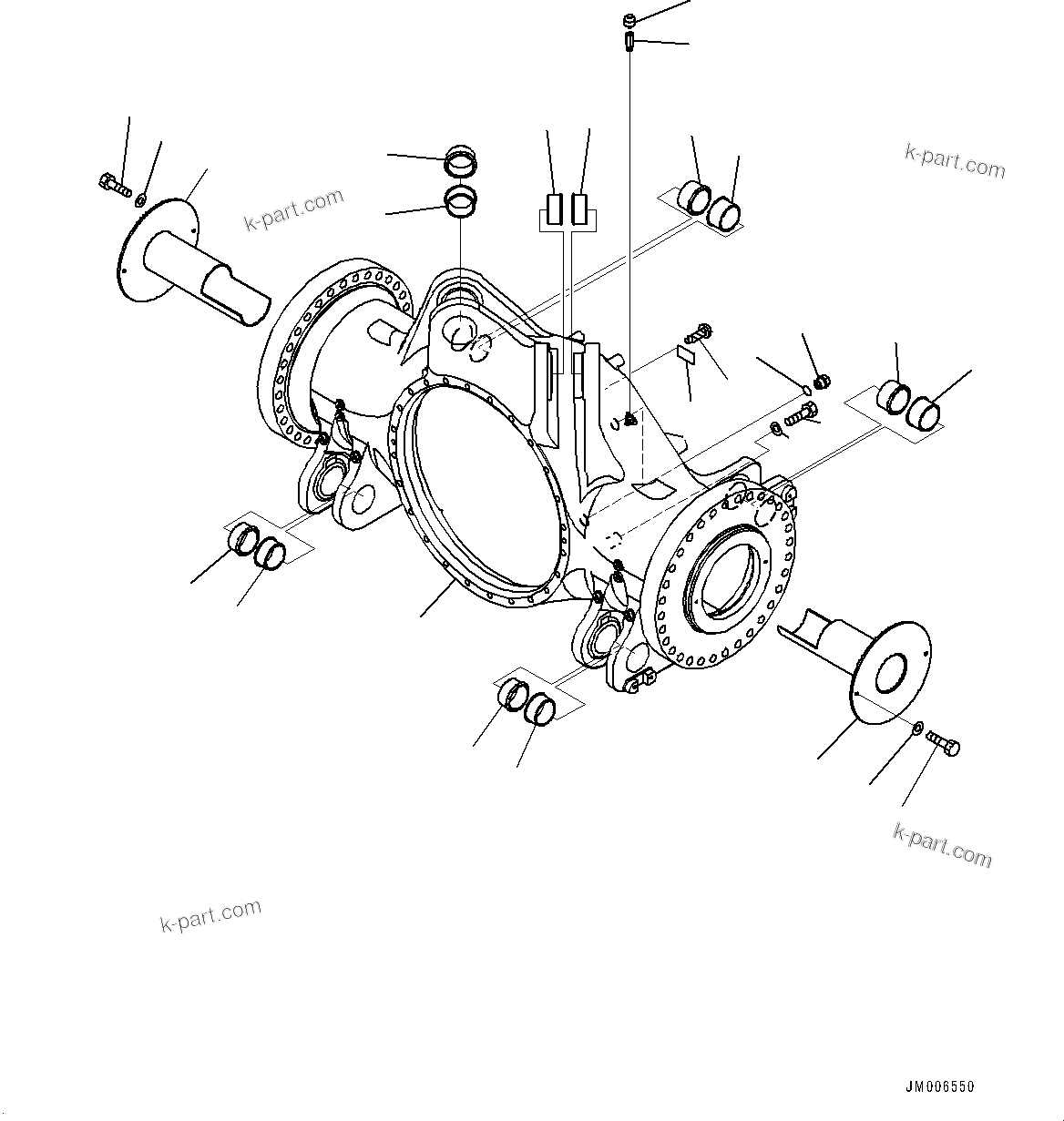 Komatsu parts book diagram for HD785-7 S/N 37001-UP: REAR AXLE, HOUSING(#30615-)