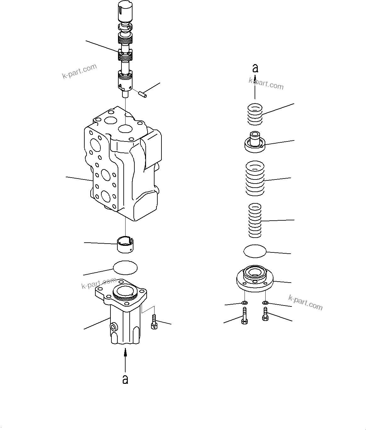 Komatsu parts book diagram for HD785-7 S/N 37001-UP: HYDRAULIC TANK, HOIST VALVE (2/3)(#30001-)