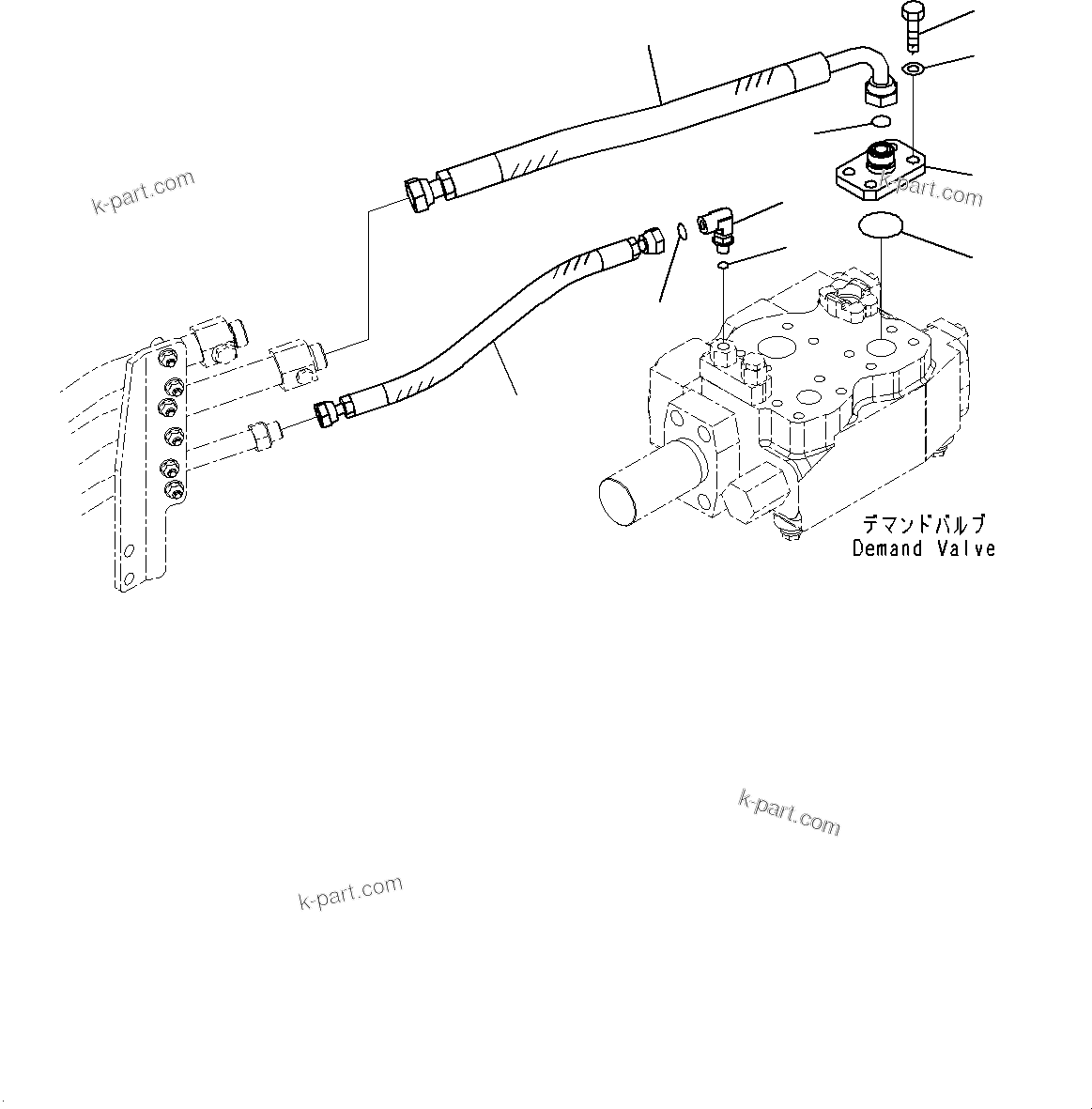 Komatsu parts book diagram for HD785-7 S/N 37001-UP: HYDRAULIC TANK, DEMAND VALVE TO STEERING VALVE(#30001-)