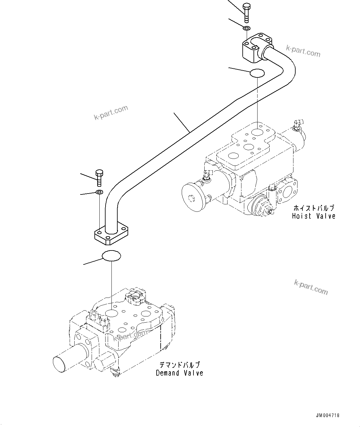 Komatsu parts book diagram for HD785-7 S/N 37001-UP: HYDRAULIC TANK, DEMAND VALVE TO HOIST VALVE(#37001-)