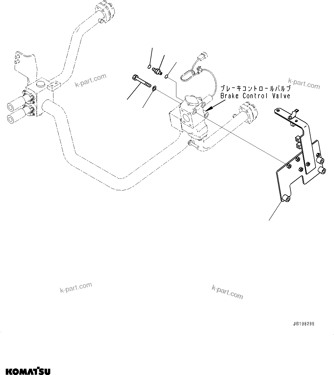 Komatsu parts book diagram for HD785-7 S/N 37001-UP: BRAKE OIL COOLING CONTROL VALVE, BRACKET(#34851-)