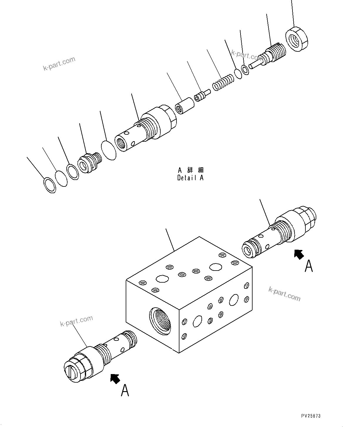 Komatsu parts book diagram for HD785-7 S/N 37001-UP: STEERING AND HOIST HYDRAULIC PIPING, CROSS OVER VALVE(#30001-)