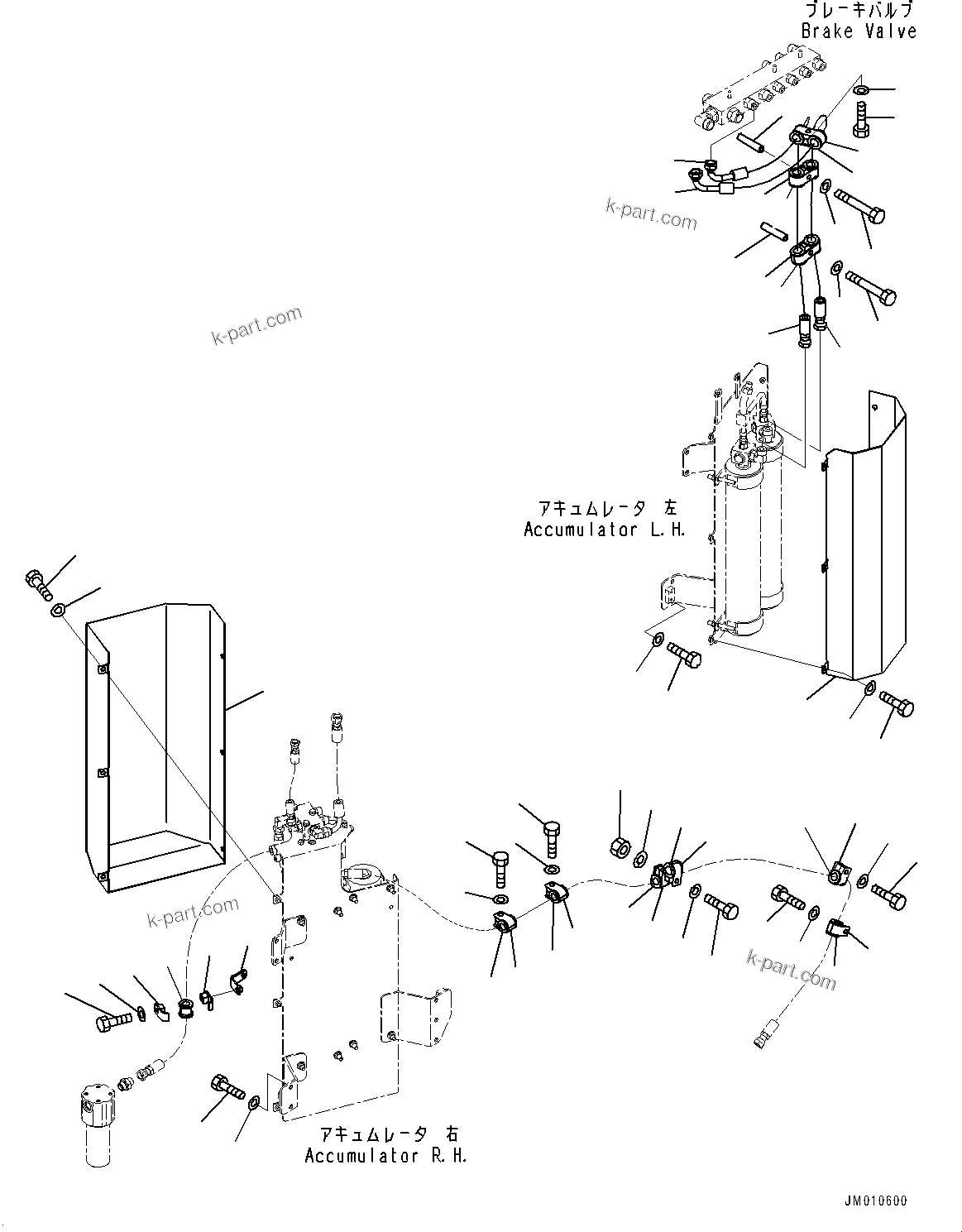 Komatsu parts book diagram for HD785-7 S/N 37001-UP: ACCUMULATOR, ACCUMULATOR MOUNTING(#31800-)