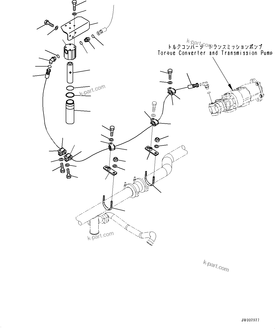 Komatsu parts book diagram for HD785-7 S/N 37001-UP: BRAKE PIPING, FILTER PIPING(#32409-)