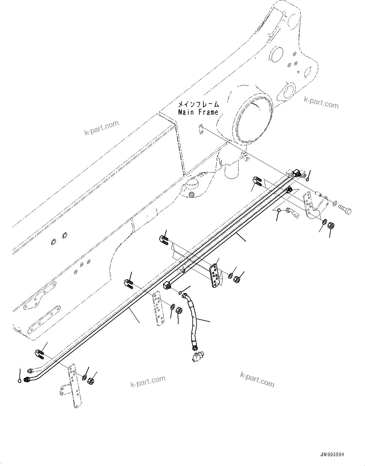 Komatsu parts book diagram for HD785-7 S/N 37001-UP: BRAKE PIPING, PIPING(#30001-)