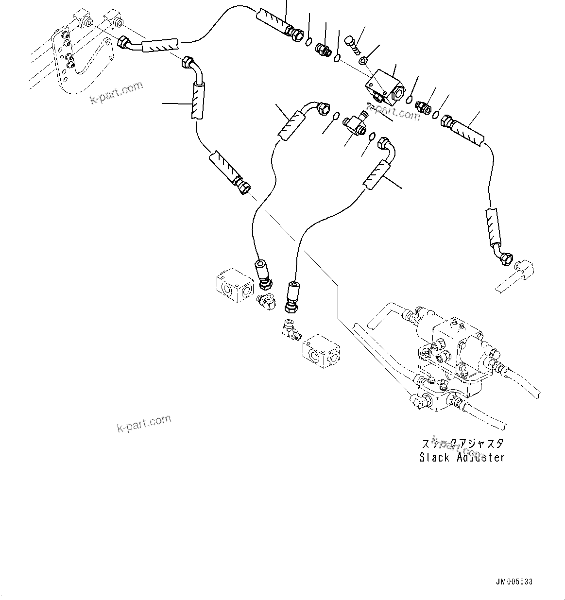 Komatsu parts book diagram for HD785-7 S/N 37001-UP: BRAKE PIPING, REAR BRAKE PIPING(#30629-)