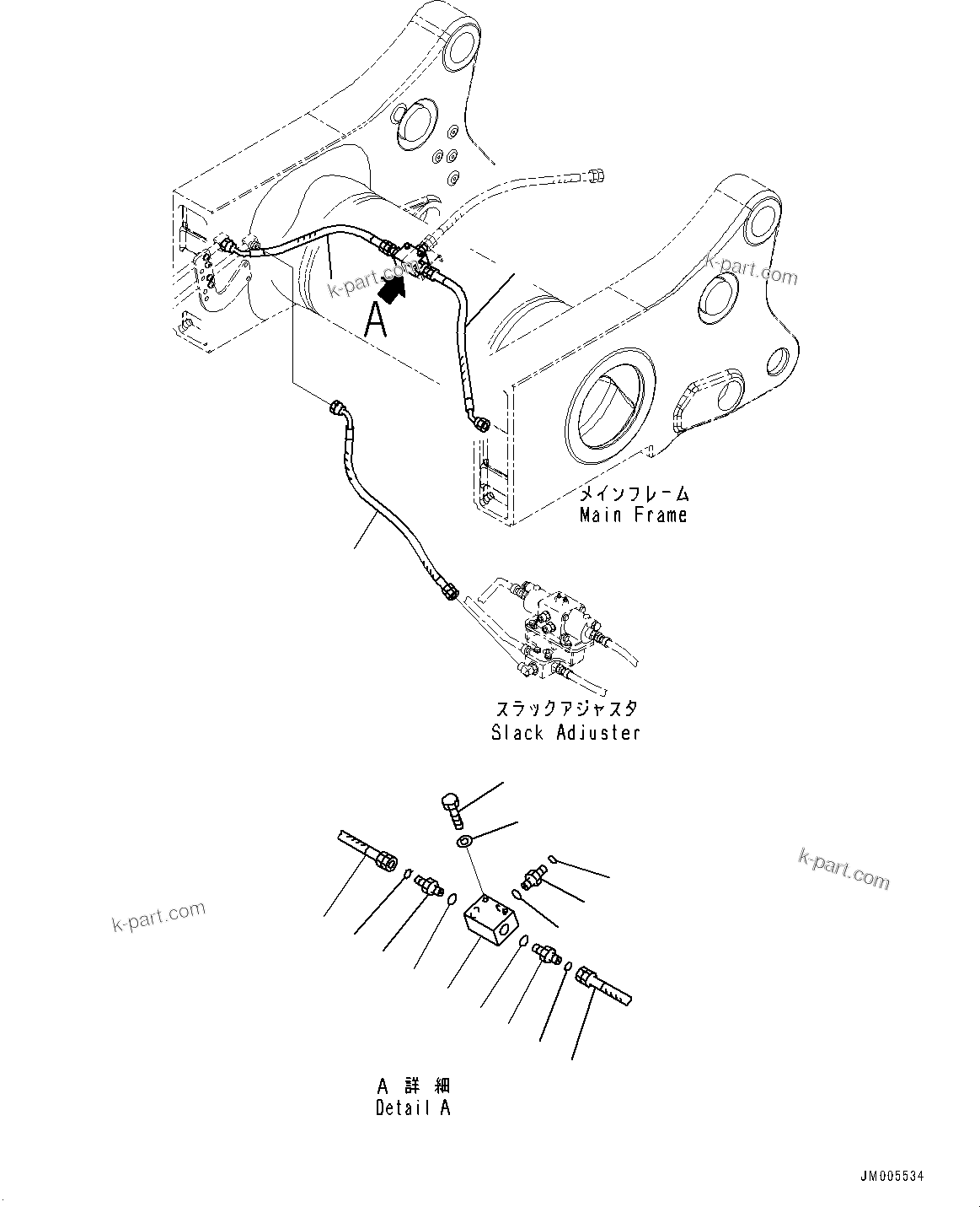 Komatsu parts book diagram for HD785-7 S/N 37001-UP: BRAKE PIPING, REAR BRAKE PIPING (WITH ANTI-SKID BRAKE SYSTEM (ABS))(#30629-)