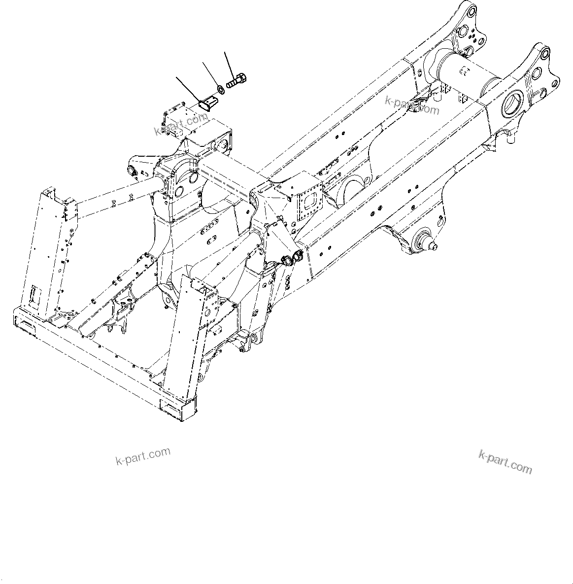 Komatsu parts book diagram for HD785-7 S/N 37001-UP: MAIN FRAME, BRACKET(#37001-)