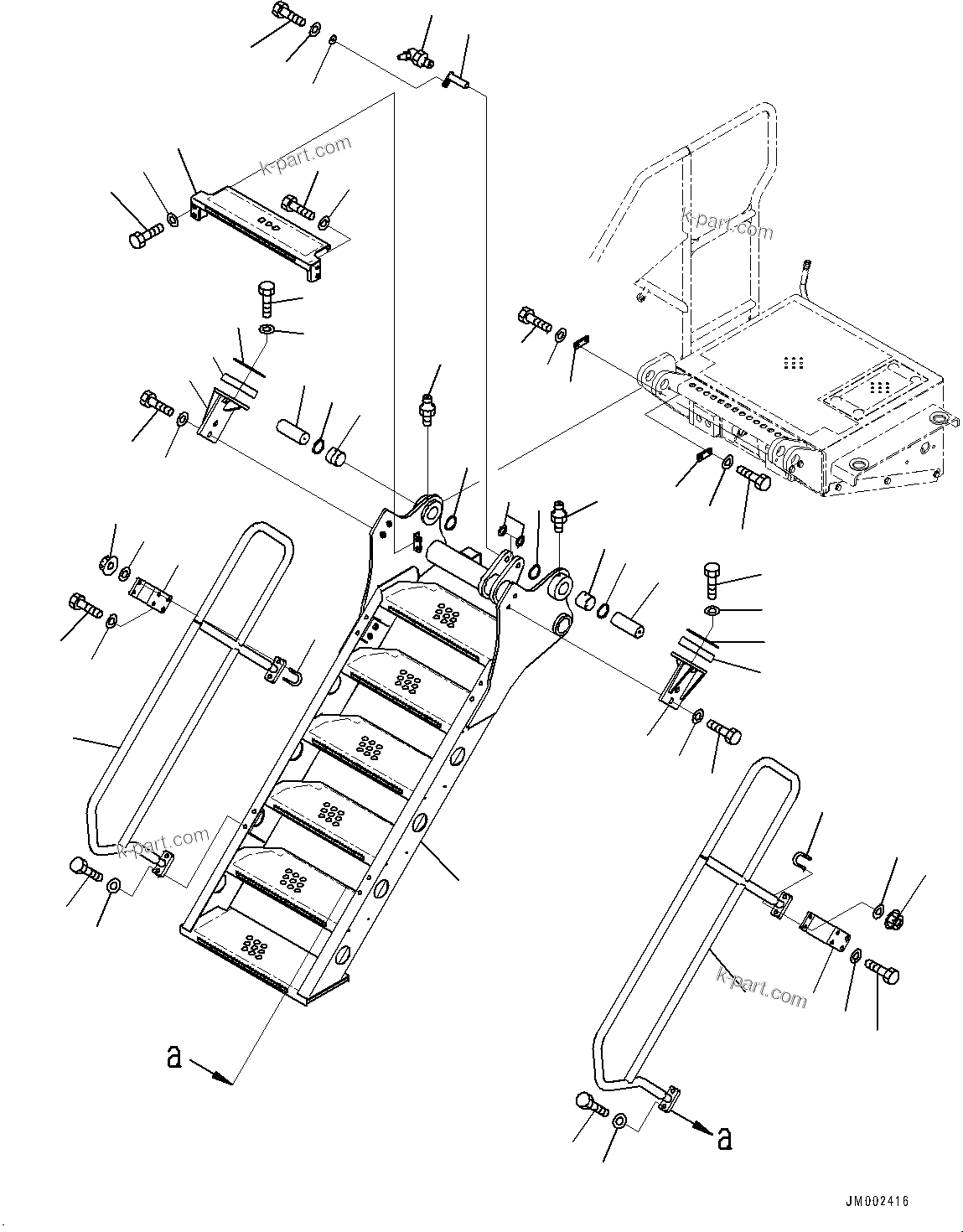 Komatsu parts book diagram for HD785-7 S/N 37001-UP: STAIRWAY, POWER LADDER(#30001-)