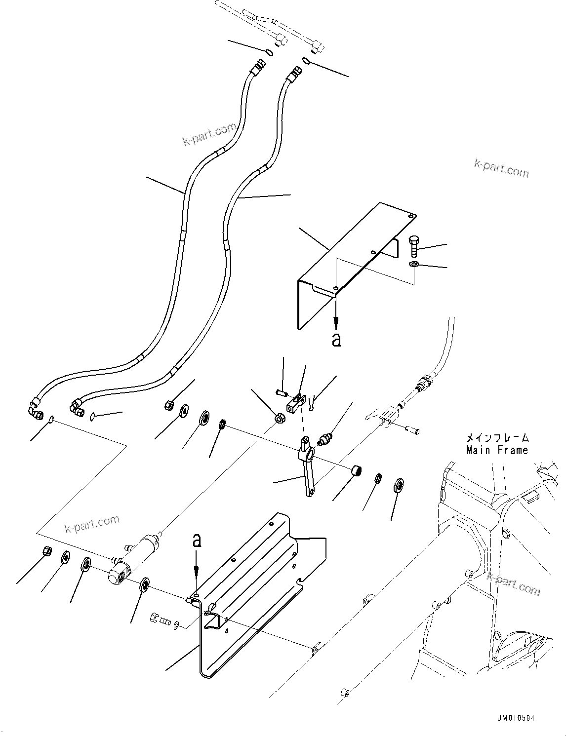 Komatsu parts book diagram for HD785-7 S/N 37001-UP: EXHAUST BRAKE, MOUNTING BRACKET (1/2)(#31745-)
