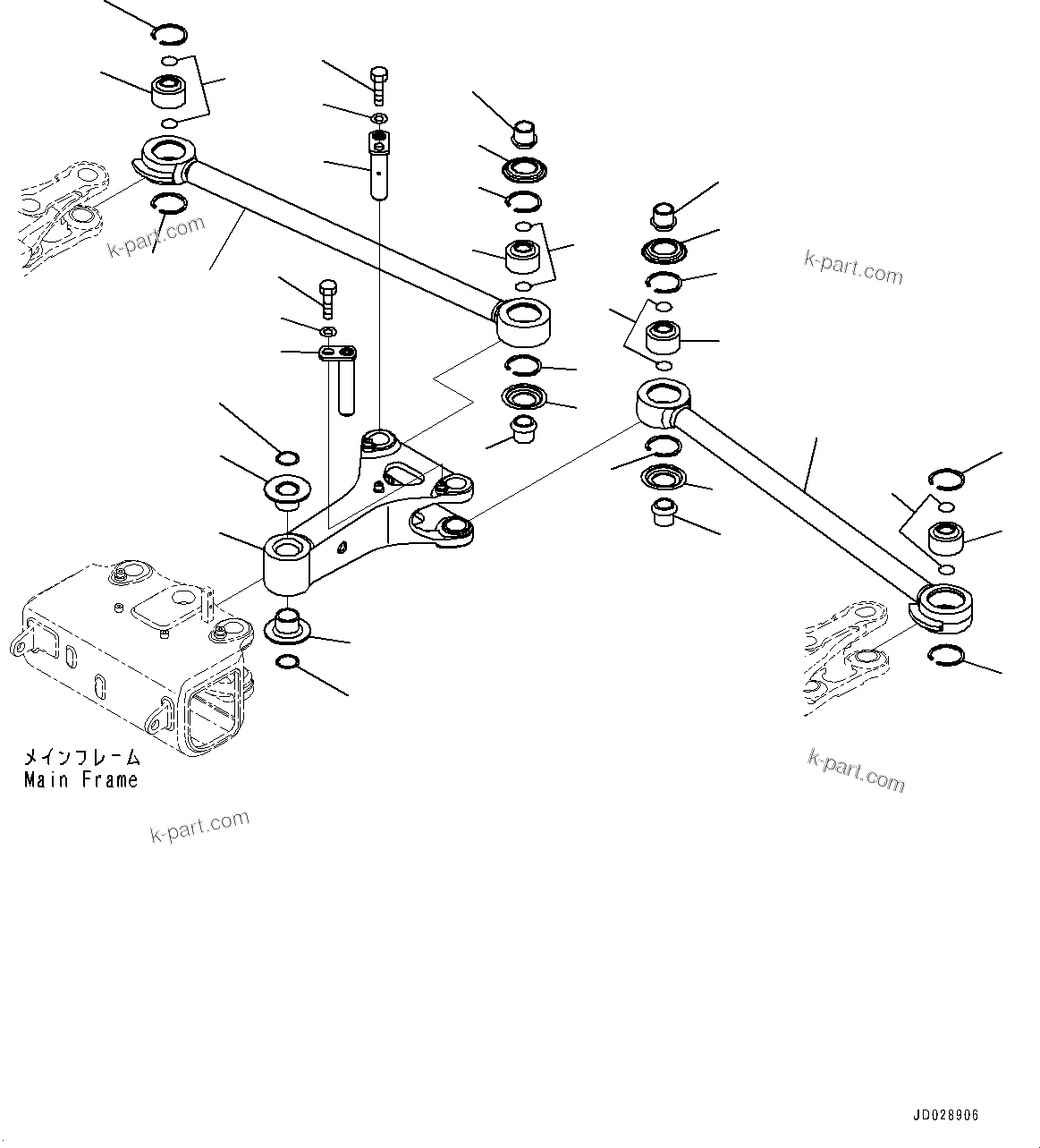 Komatsu parts book diagram for HD785-7 S/N 37001-UP: STEERING LINKAGE, LEVER AND ROD(#30001-)