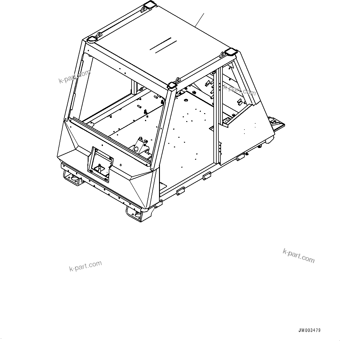 Komatsu parts book diagram for HD785-7 S/N 37001-UP: CAB, CAB BODY(#37001-)