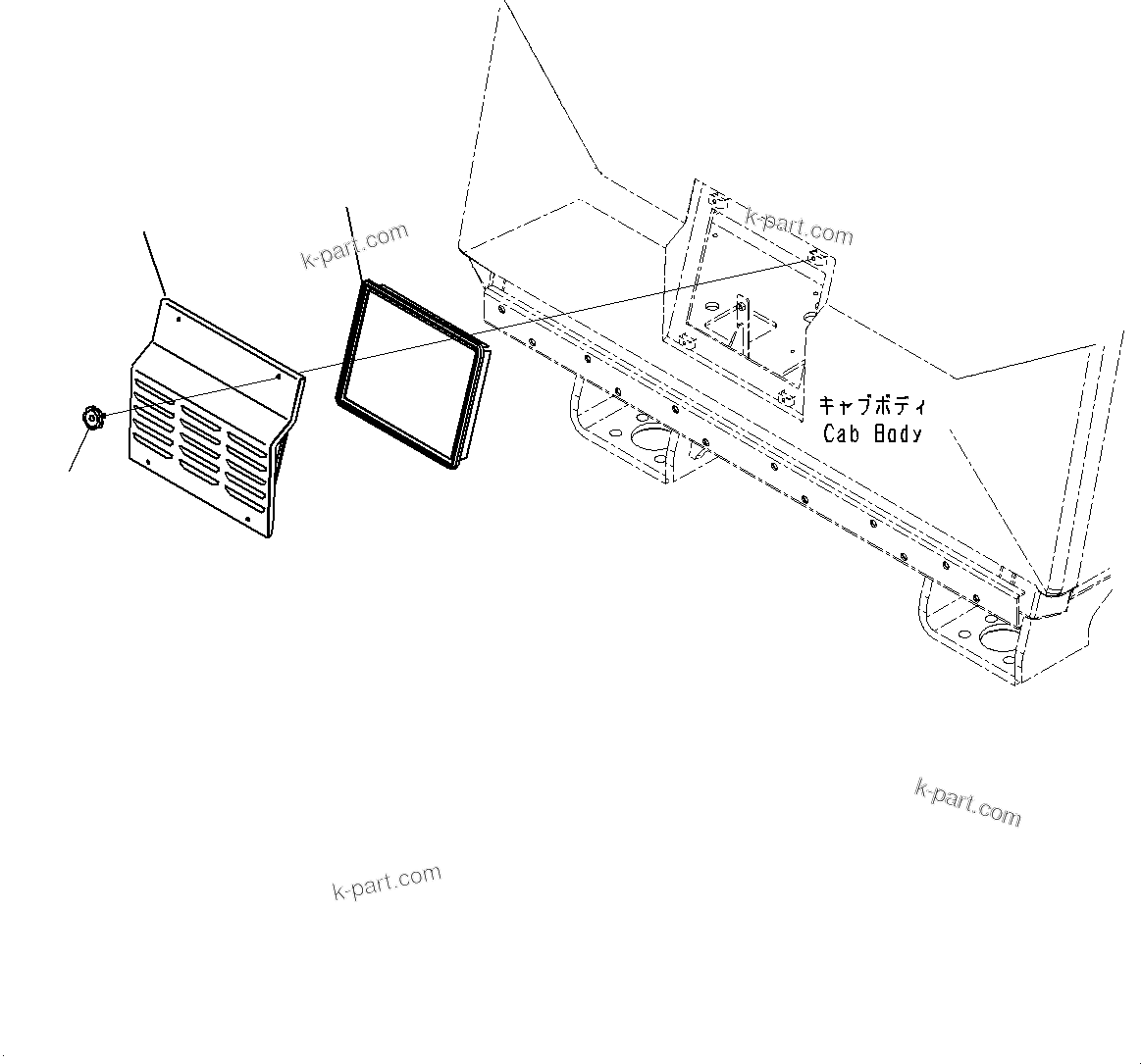 Komatsu parts book diagram for HD785-7 S/N 37001-UP: CAB, AIR CONDITIONER FILTER(#37001-)