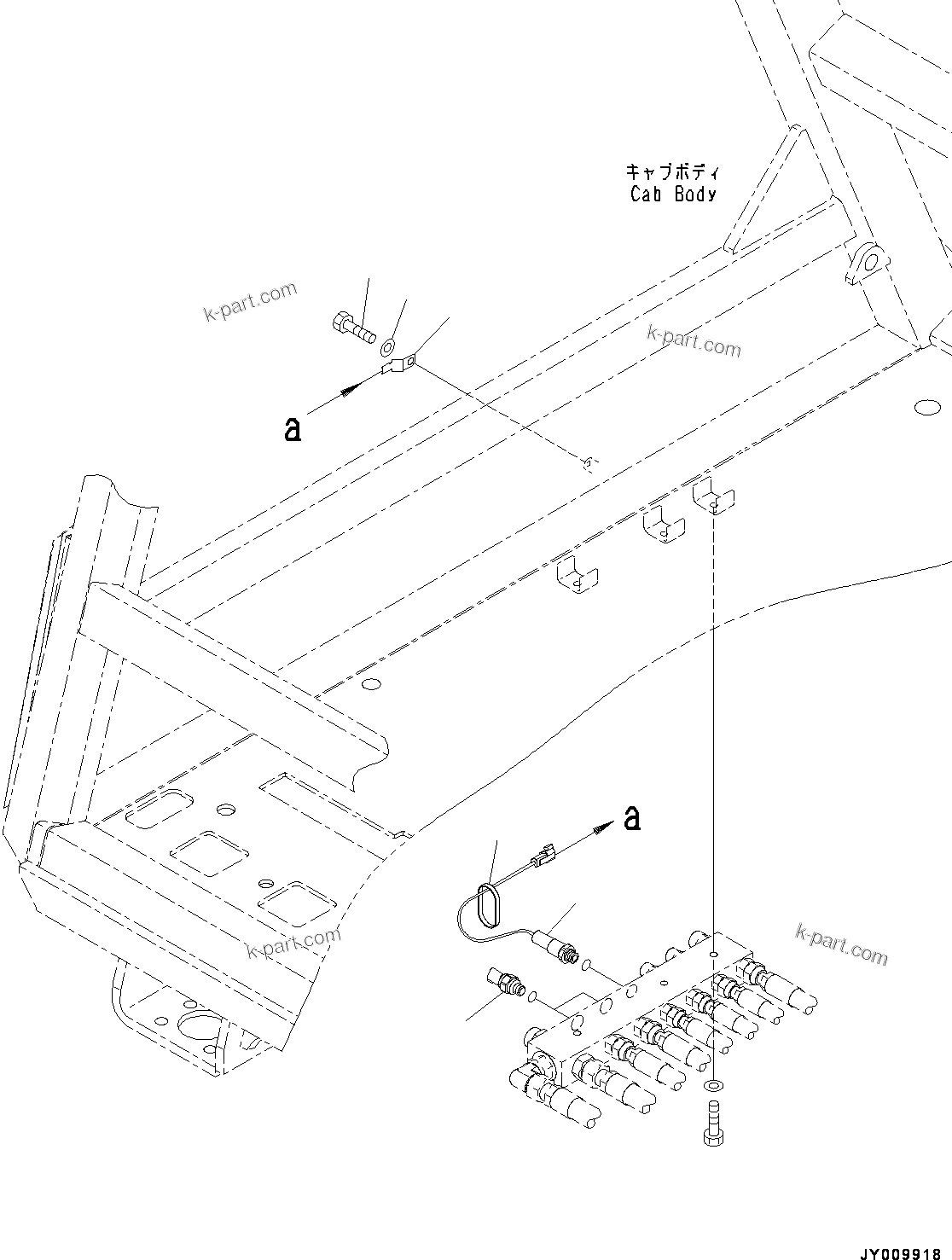 Komatsu parts book diagram for HD785-7 S/N 37001-UP: CAB, BRAKE CONTROL SENSOR(#37001-)