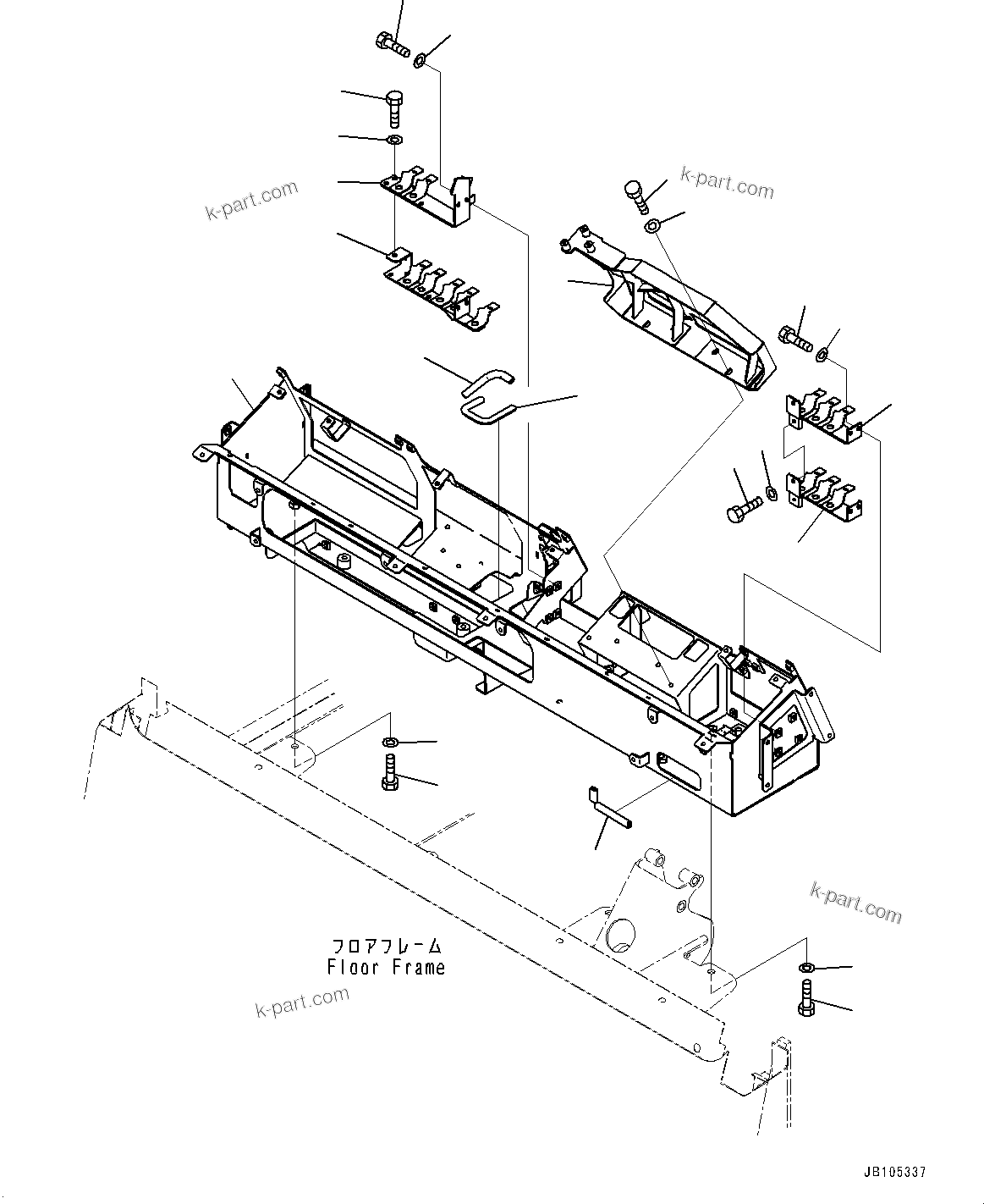 Komatsu parts book diagram for HD785-7 S/N 37001-UP: CAB, DASHBOARD(#37001-)