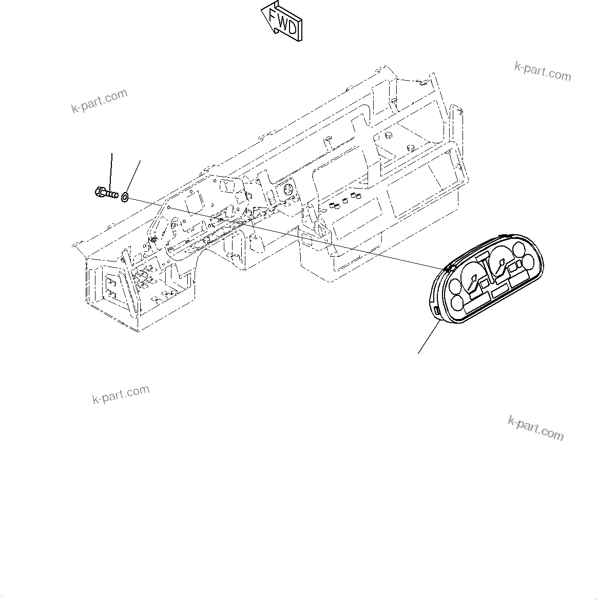 Komatsu parts book diagram for HD785-7 S/N 37001-UP: CAB, MONITOR PANEL(#37001-)