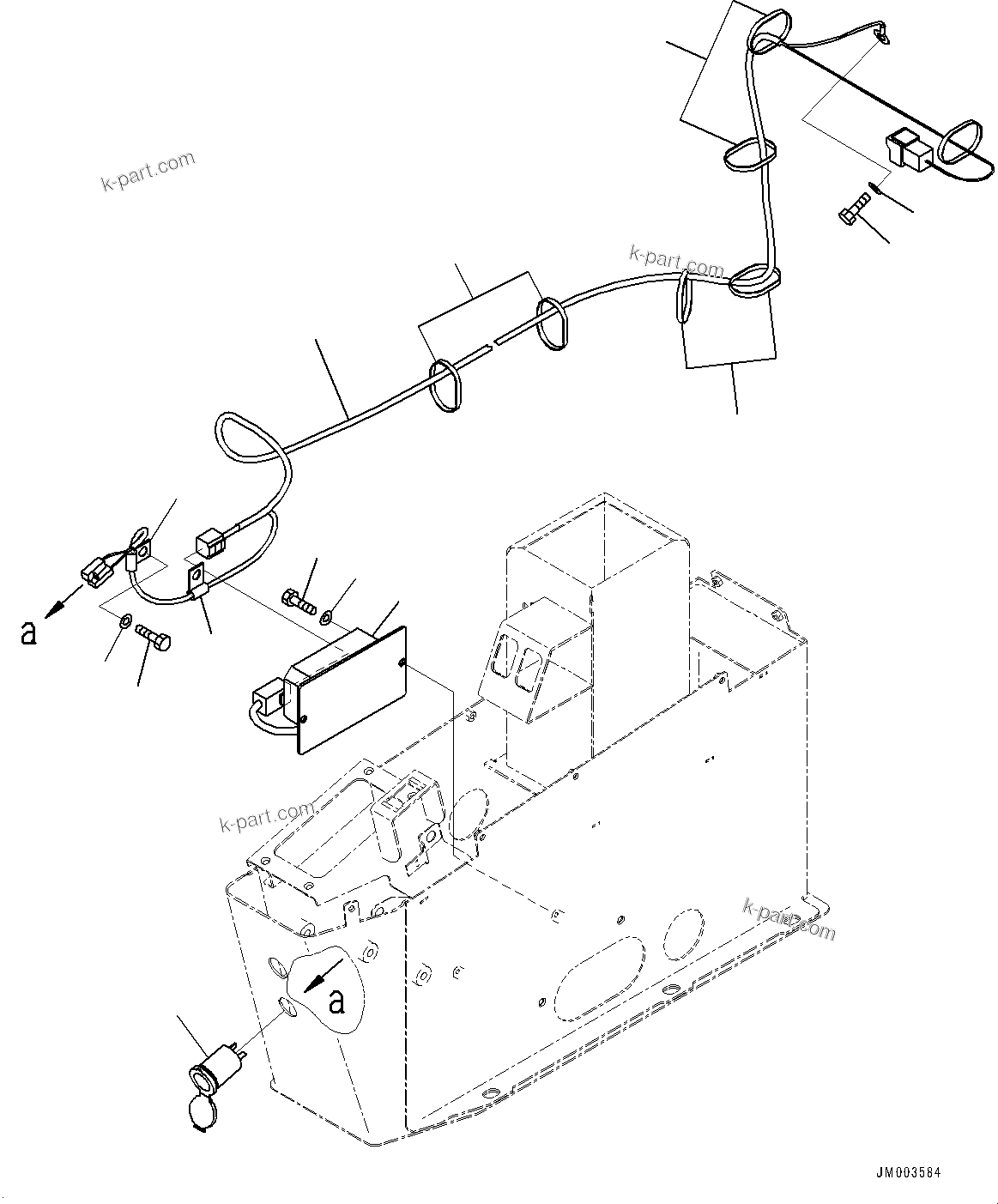Komatsu parts book diagram for HD785-7 S/N 37001-UP: CAB, 12V CONVERTER(#37001-)