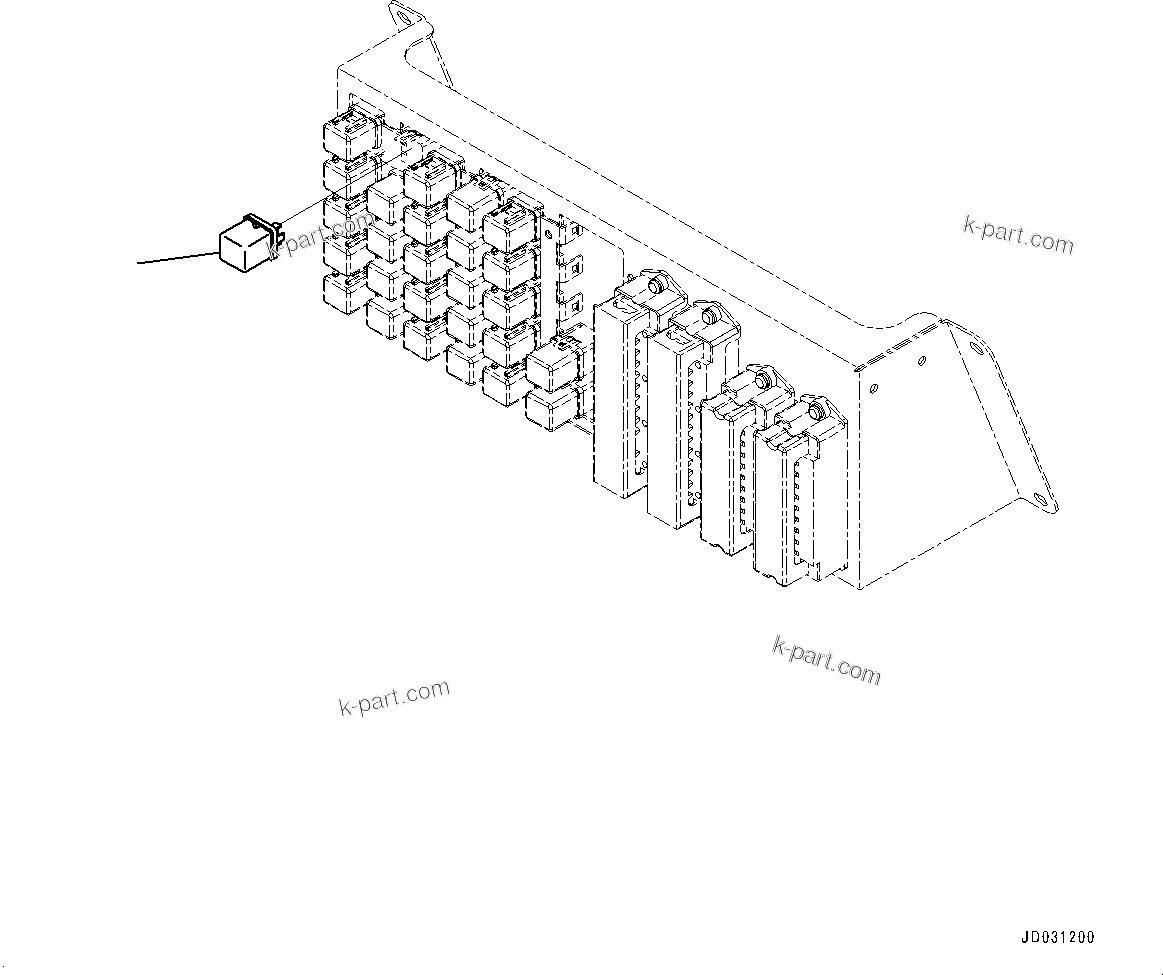 Komatsu parts book diagram for HD785-7 S/N 37001-UP: CAB, RELAY (2/2) (WITH FOG LAMP)(#37001-)