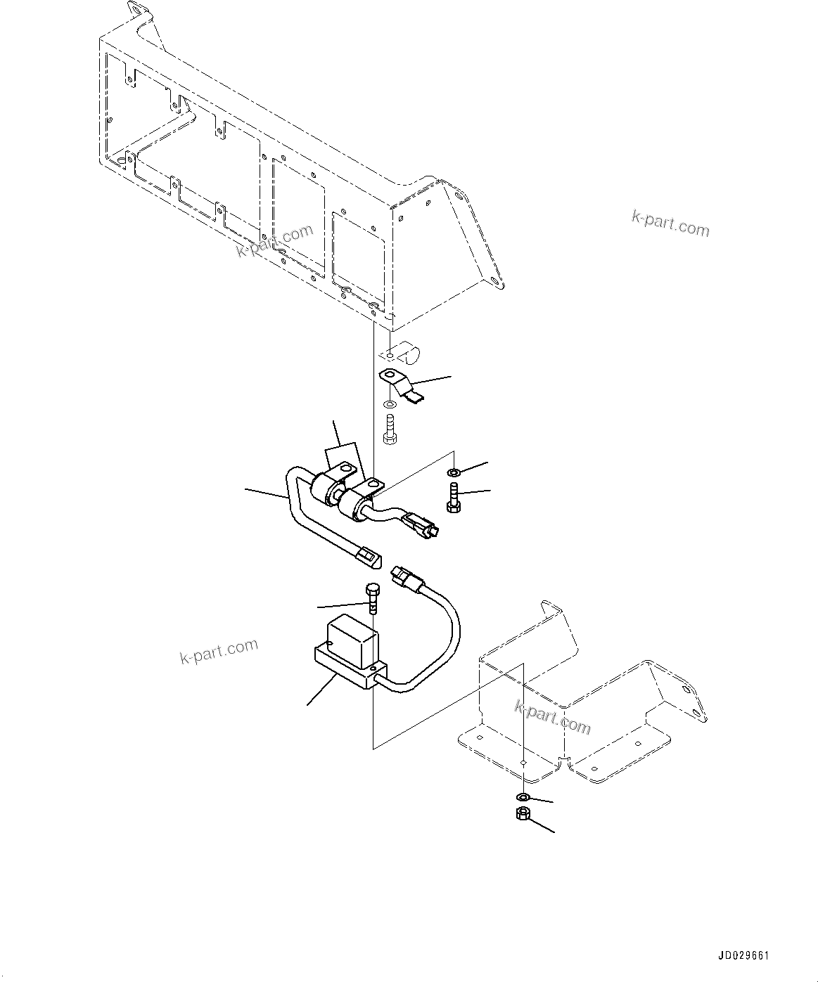 Komatsu parts book diagram for HD785-7 S/N 37001-UP: CAB, ROLL OVER ANGLE SENSOR(#37001-)