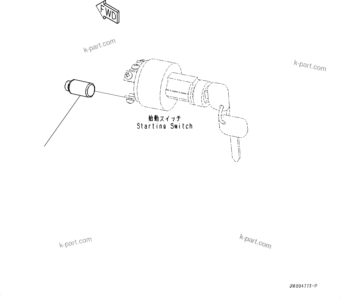 Komatsu parts book diagram for HD785-7 S/N 37001-UP: CAB, STARTING SWITCH TERMINAL CAPS(#37001-)