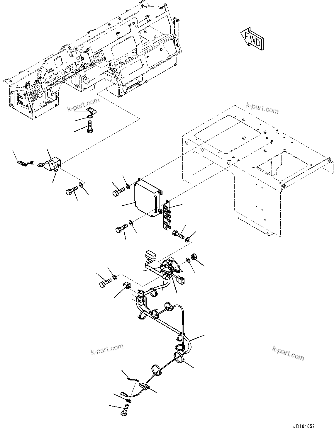 Komatsu parts book diagram for HD785-7 S/N 37001-UP: CAB, ENGINE PRE-LUBRICATION SYSTEM(#37001-)