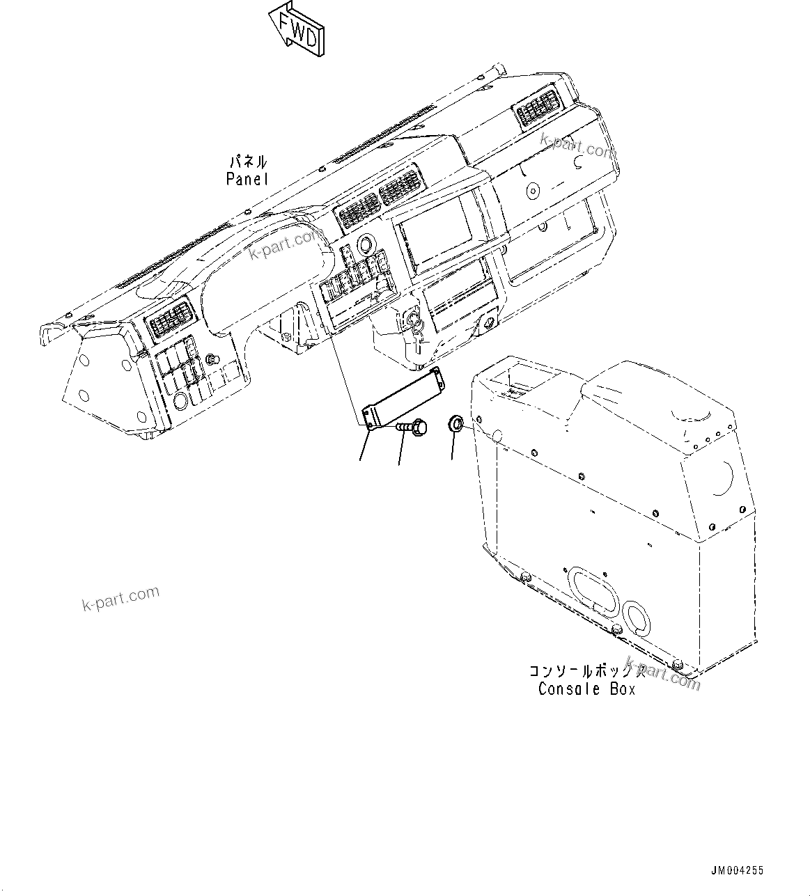Komatsu parts book diagram for HD785-7 S/N 37001-UP: RADIO, RADIO LESS(#37001-)