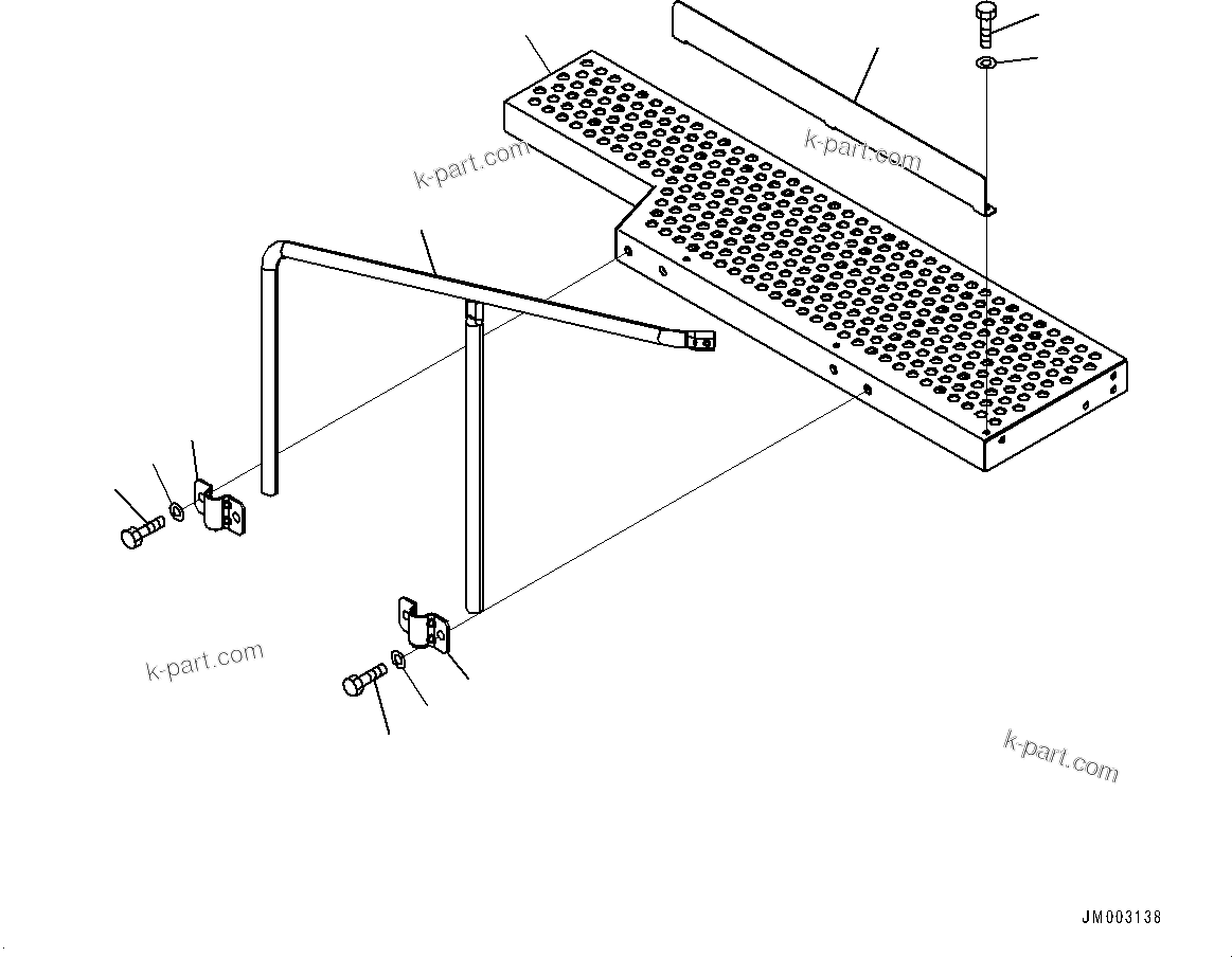 Komatsu parts book diagram for HD785-7 S/N 37001-UP: CAB STEP, FRONT STEP(#37001-)