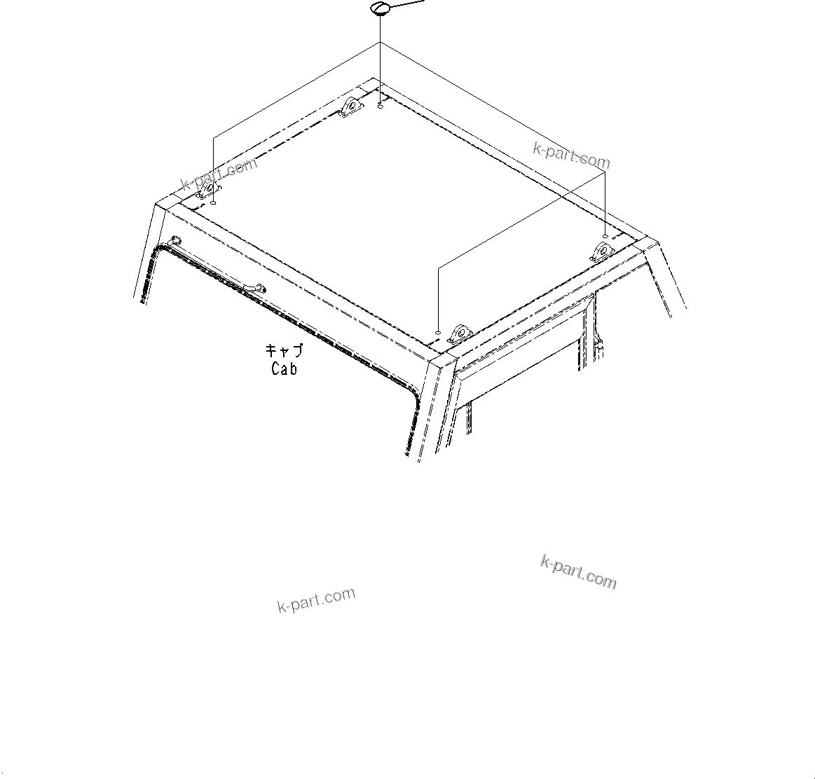 Komatsu parts book diagram for HD785-7 S/N 37001-UP: CAB STEP, CAP(#30001-)