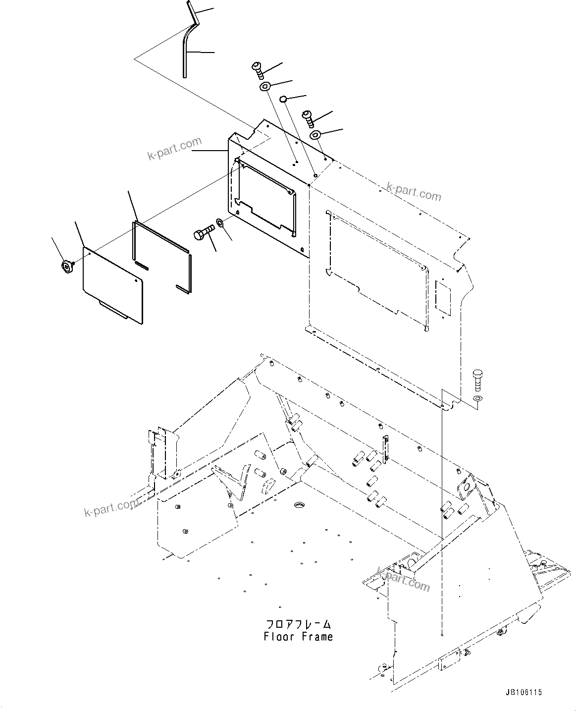 Komatsu parts book diagram for HD785-7 S/N 37001-UP: KOMTRAX CONTROLLER, REAR COVER(#37001-)