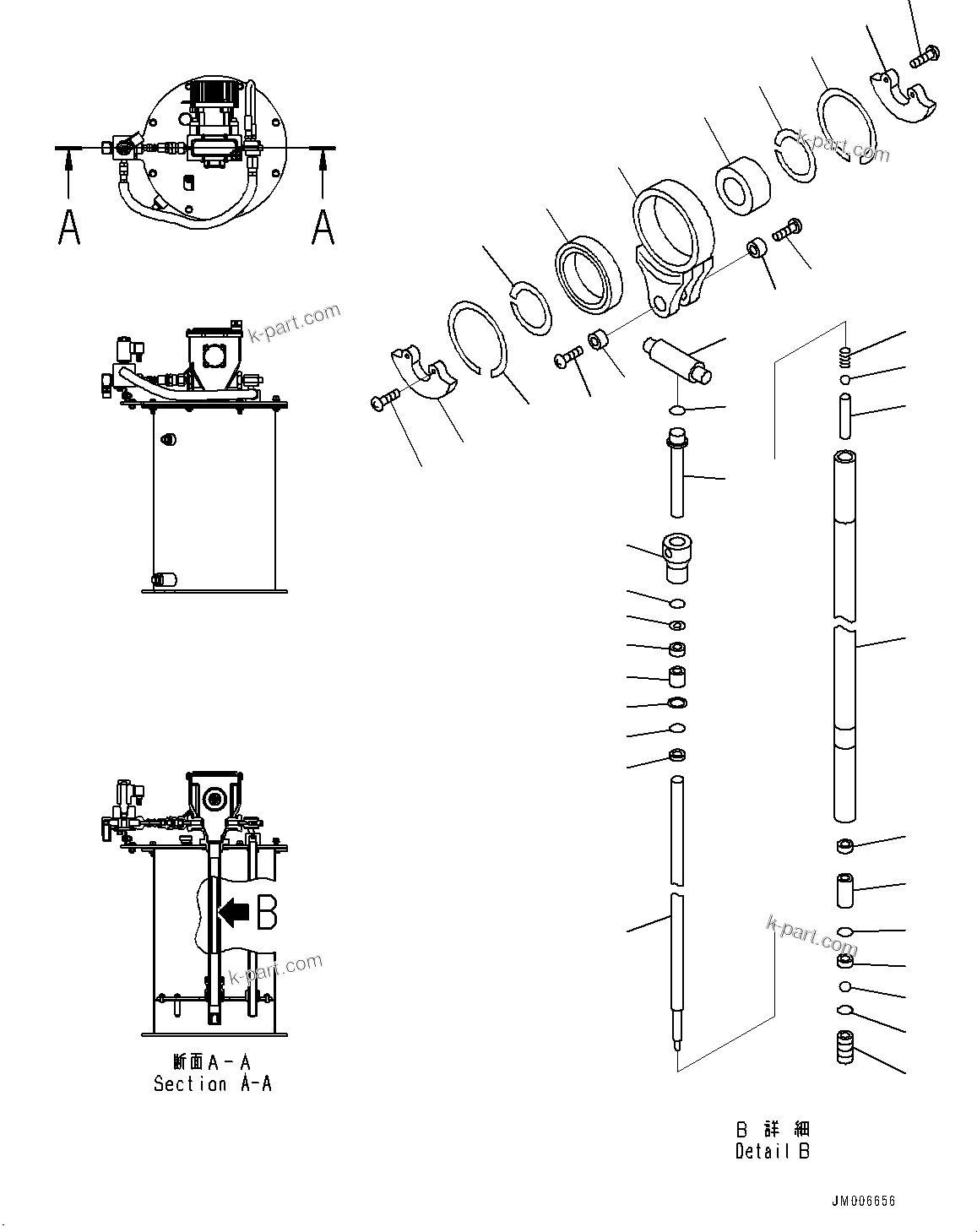 Komatsu parts book diagram for HD785-7 S/N 37001-UP: PLATFORM GROUP, AUTO-GREASING PUMP (2/3)(#30001-)