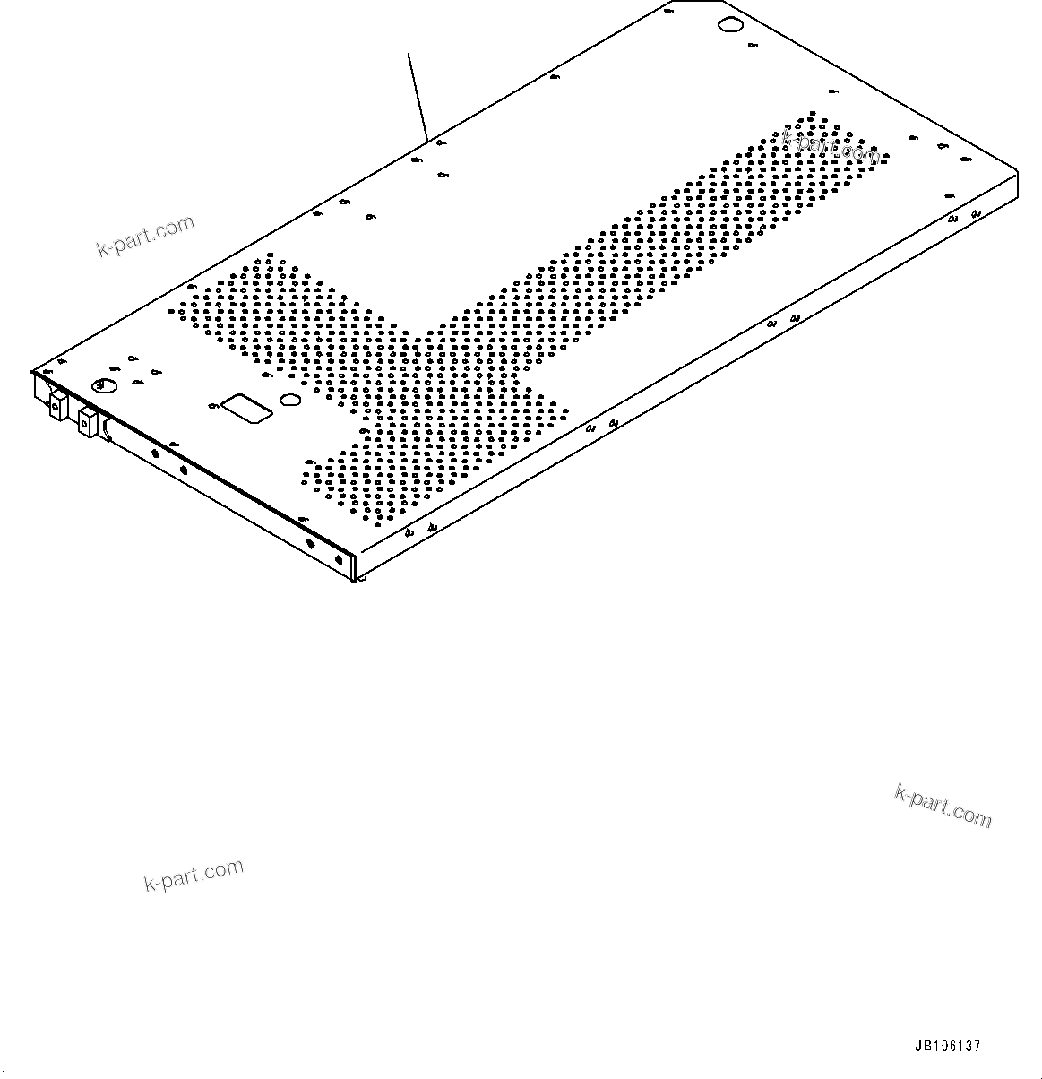 Komatsu parts book diagram for HD785-7 S/N 37001-UP: PLATFORM GROUP, PLATFORM, R.H. (WITH VHMS AND ORBCOMM, PAYLOAD METER, BATTERY DISCONNECT SWITCH)(#37001-)
