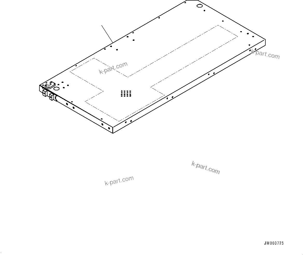 Komatsu parts book diagram for HD785-7 S/N 37001-UP: PLATFORM GROUP, PLATFORM, R.H. (WITH AMBER COLOR WARNING BEACON, VHMS AND ORBCOMM, PAYLOAD METER, BATTERY DISCONNECT SWITCH)(#37