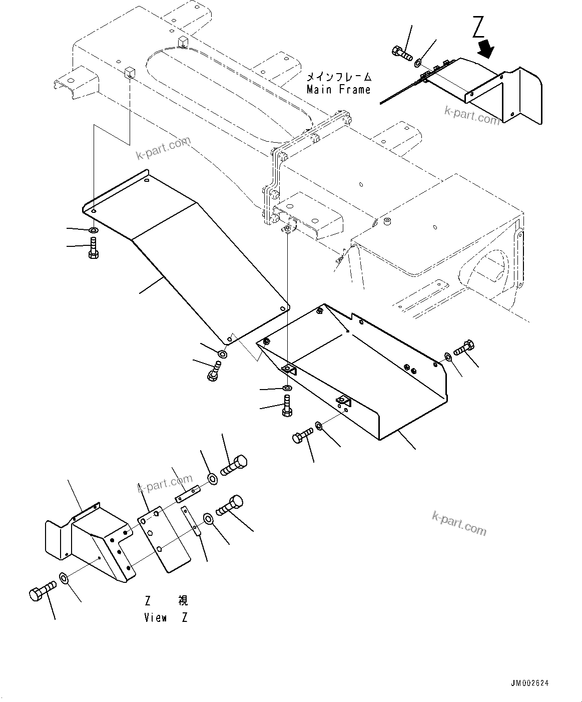 Komatsu parts book diagram for HD785-7 S/N 37001-UP: FIRE PROTECTION, EXHAUST COVER(#30001-)