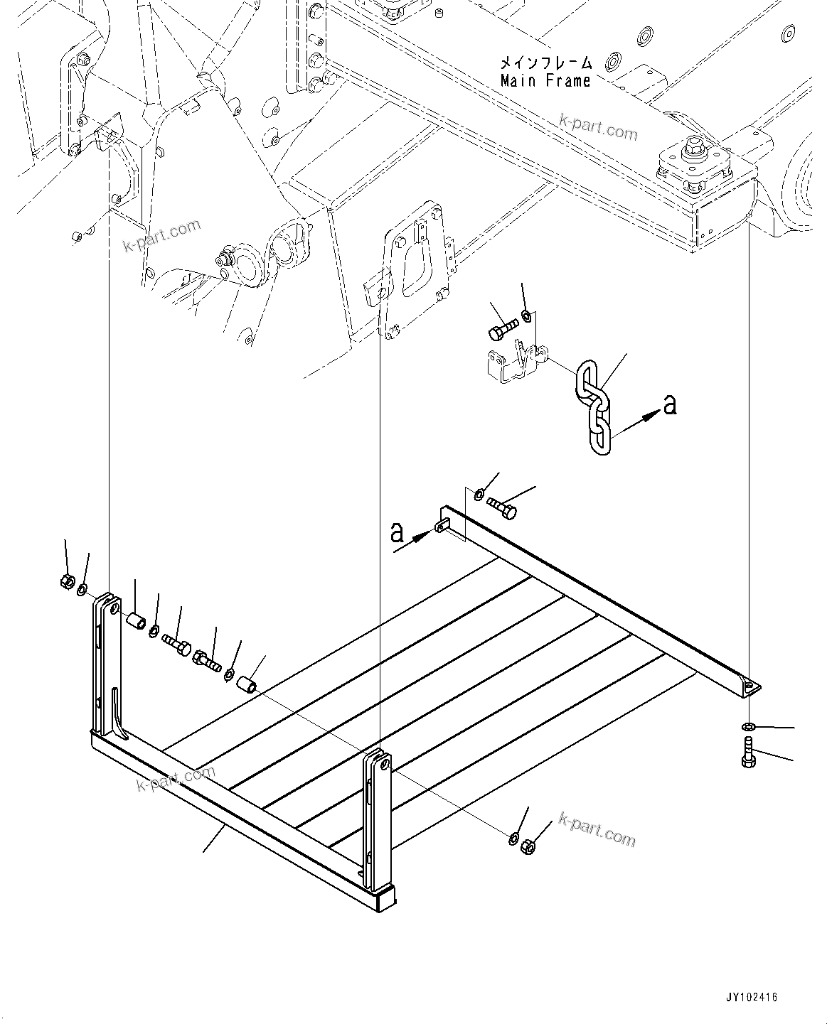 Komatsu parts book diagram for HD785-7 S/N 37001-UP: TRANSMISSION UNDER GUARD, (#31234-)