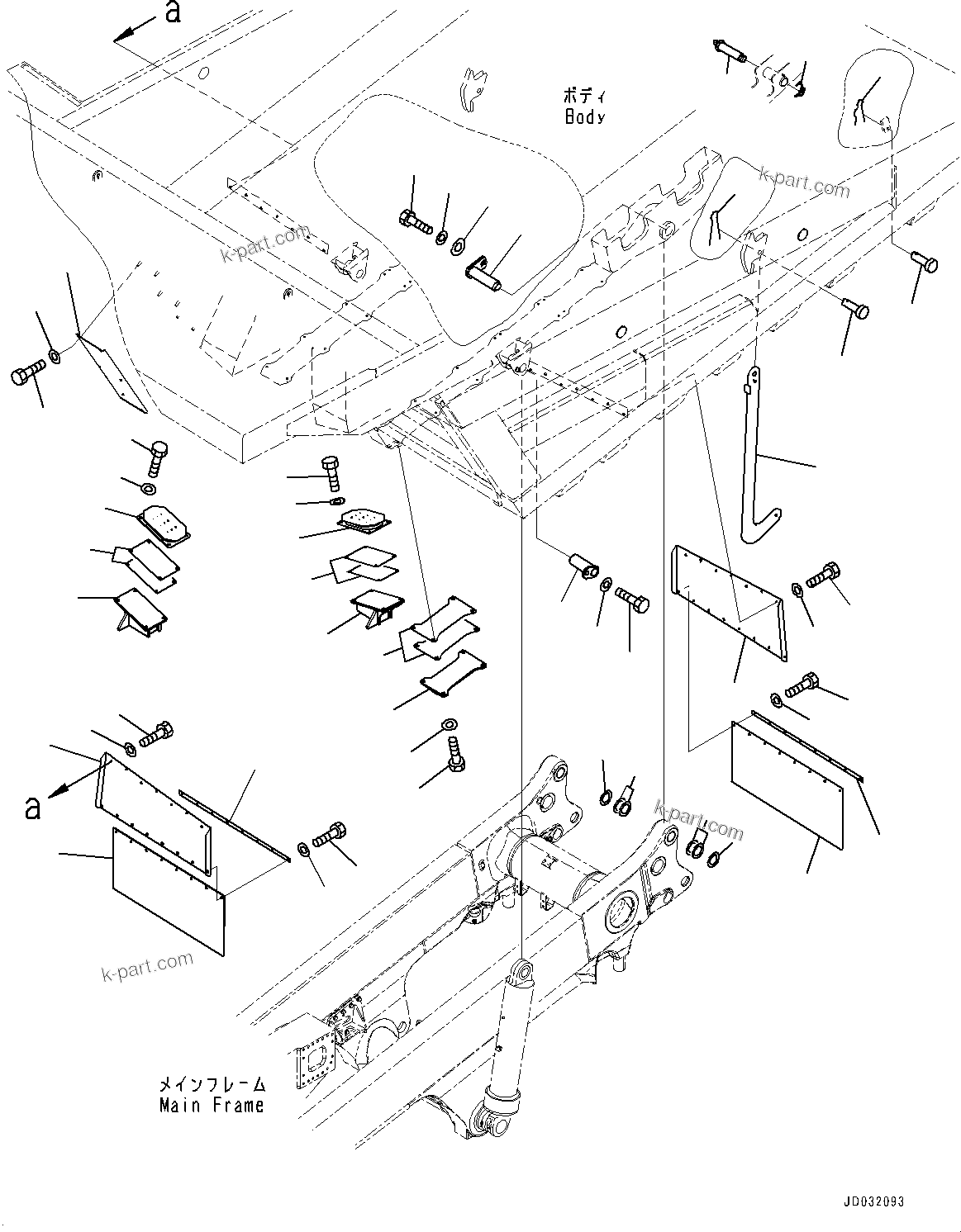 Komatsu parts book diagram for HD785-7 S/N 37001-UP: BODY RELATED PARTS, (#30001-)