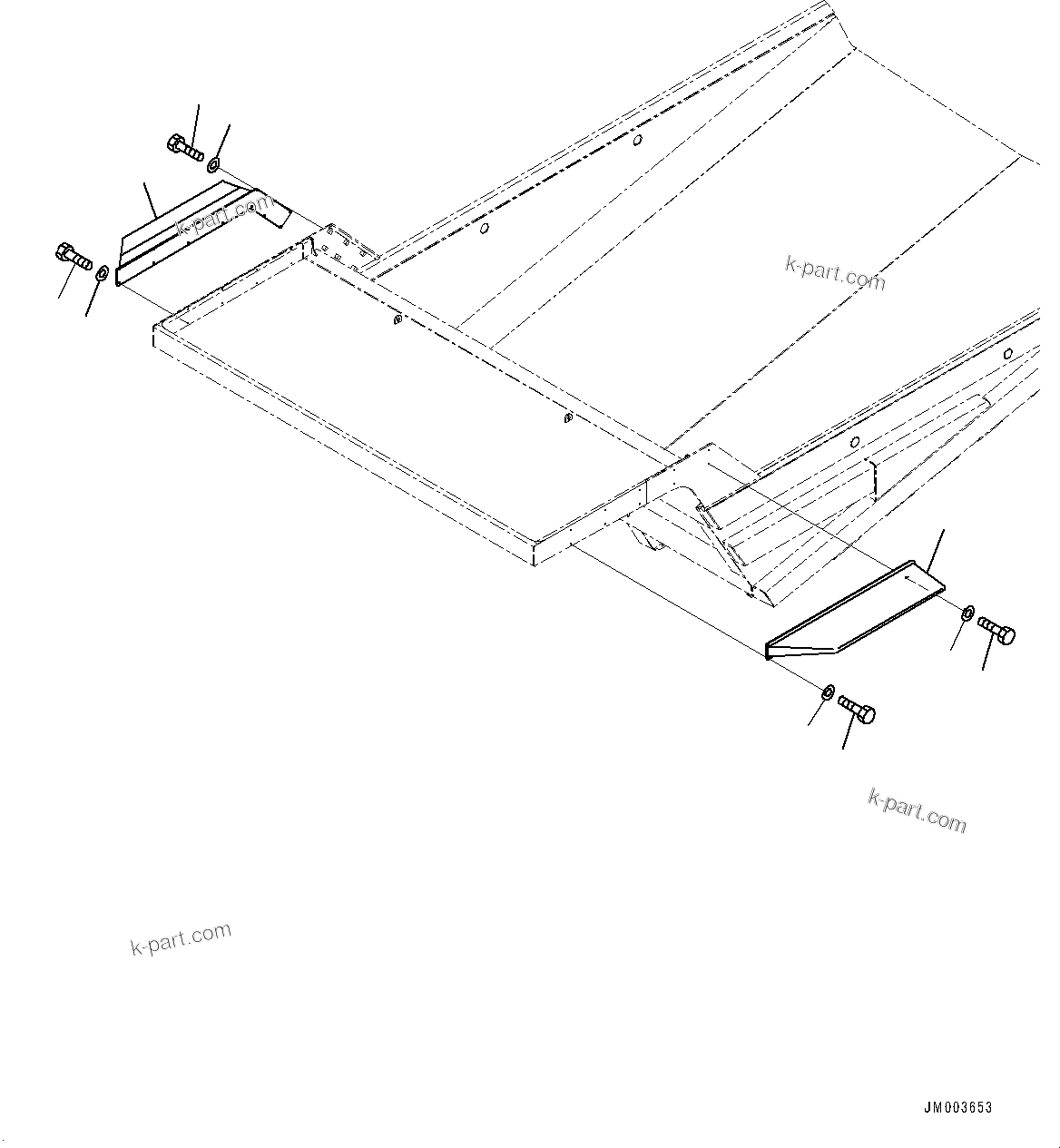 Komatsu parts book diagram for HD785-7 S/N 37001-UP: PLATFORM GUARD, (#30001-)