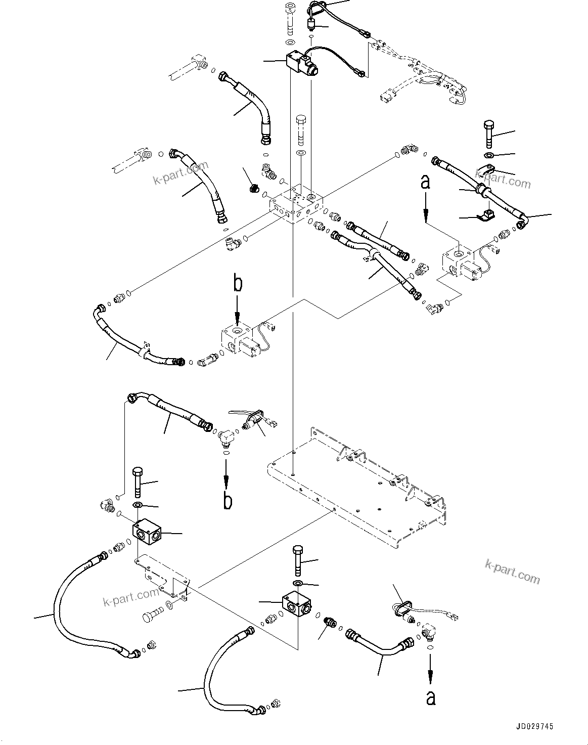 Komatsu parts book diagram for HD785-7 S/N 37001-UP: AUTO SPIN REGULATOR (ASR), VALVE (2/2)(#30001-)
