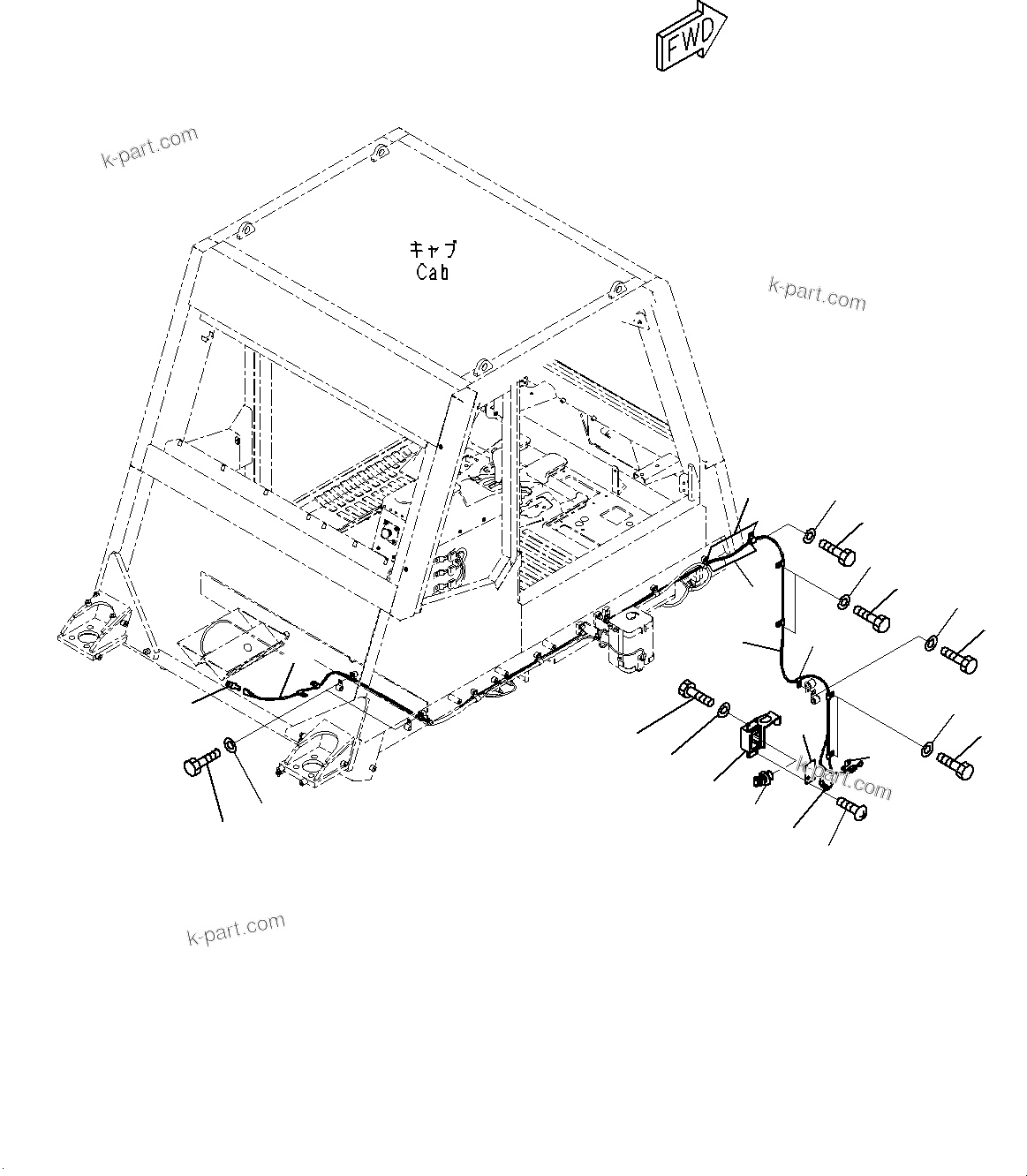 Komatsu parts book diagram for HD785-7 S/N 37001-UP: EMERGENCY ENGINE SHUT-OFF SWITCH, (#30001-)