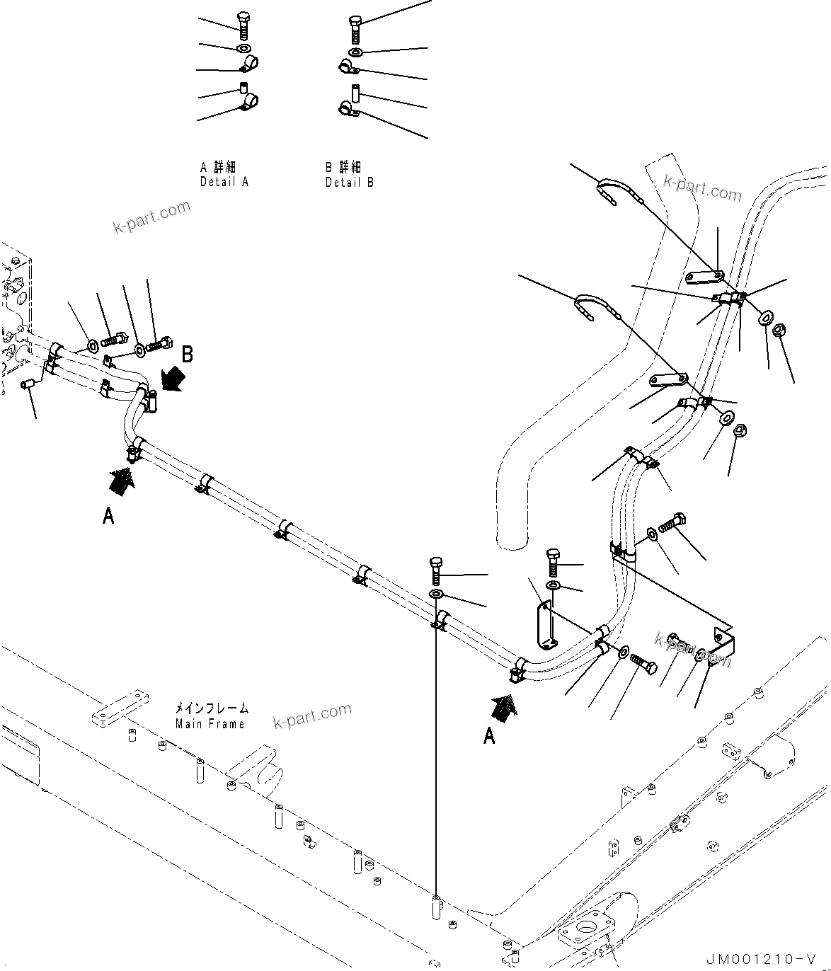 Komatsu parts book diagram for HD785-7 S/N 37001-UP: BATTERY DISCONNECT SWITCH AND BATTERY JUMP START CONNECT, MOUNTING PARTS (2/2)(#30001-)