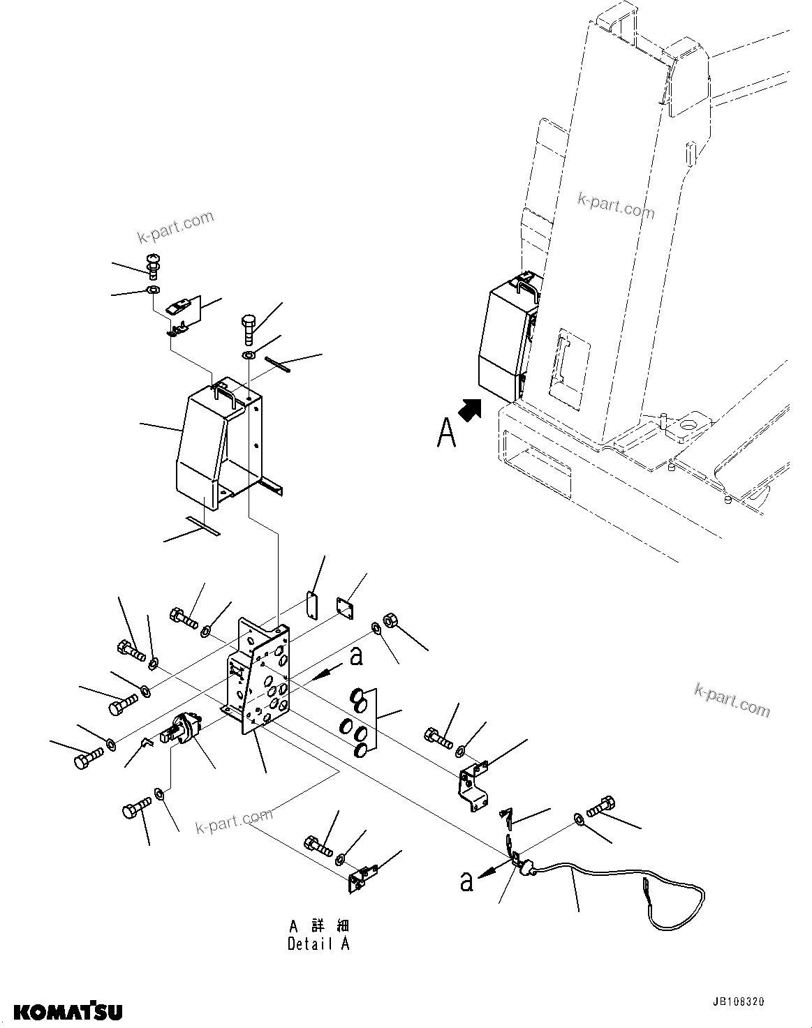 Komatsu parts book diagram for HD785-7 S/N 37001-UP: BATTERY DISCONNECT SWITCH, SWITCH BOX(#30001-)
