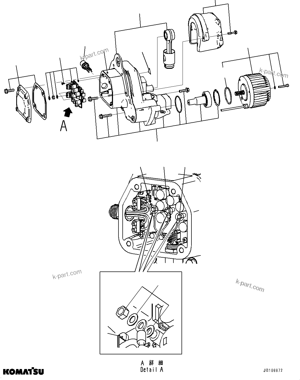 Komatsu parts book diagram for HD785-7 S/N 37001-UP: AUTO-GREASING SYSTEM, INNER PARTS, GREASE PUMP (2/3)(#33246-)
