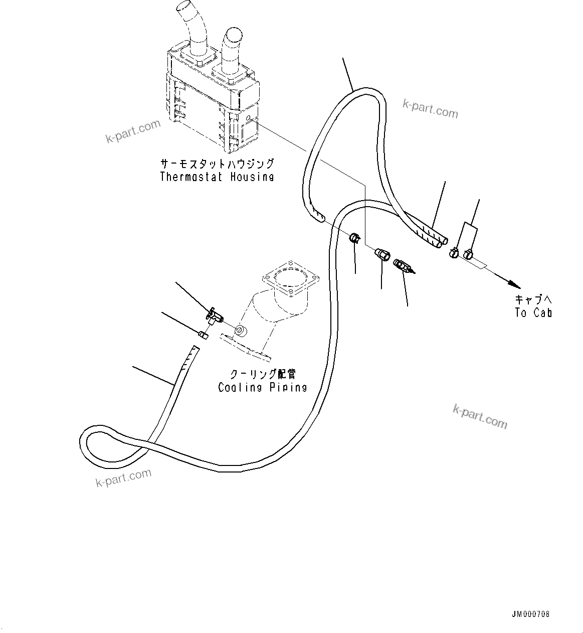 Komatsu parts book diagram for HD785-7 S/N 37001-UP (-40 deg C Spec.): ENGINE RELATED PARTS, AIR CONDITIONER RELATED PARTS (2/2)(#37001-)
